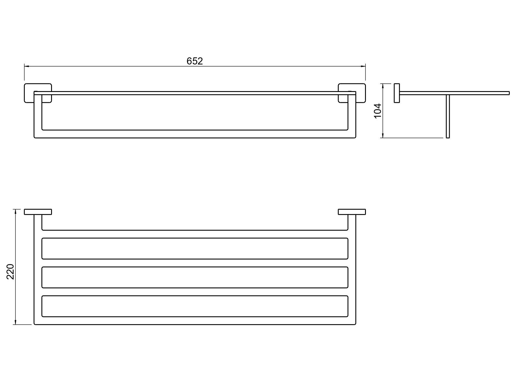 Полка для полотенец AQUATEK AQ4315CR ЛИБРА Полка для полотенец AQUATEK AQ4315CR ЛИБРА