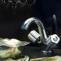 Bongio Fleur blanc Смеситель для раковины с донным клапаном, хром