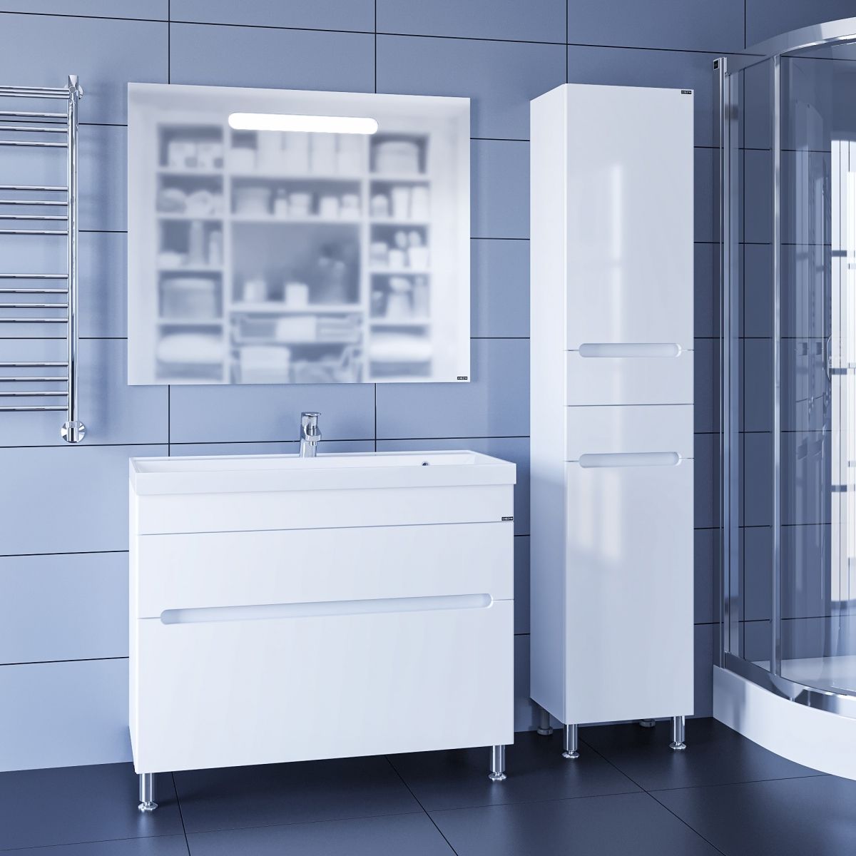 Шкаф-пенал "Лондон 40" напольная