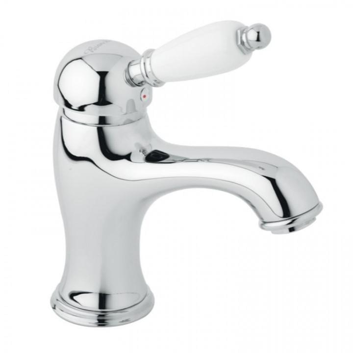 Смеситель для раковины CEZARES elite-1 хром (ручка белая) Opadiris