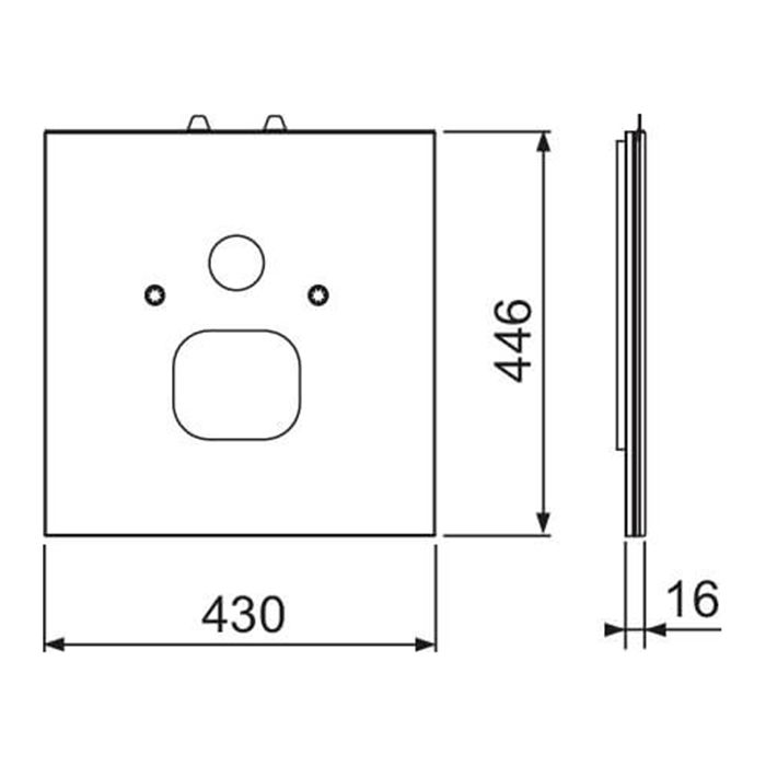 Нижняя стеклянная панель для унитазов TECEone, стекло белое Нижняя стеклянная панель для унитазов TECEone, стекло белое