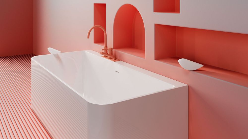 Zenon Kivu Wall, акриловая пристенная ванна прямоугольной формы, 175x80xh60 см, цвет белый глянцевый, артикул 4000.000.000.000.23348