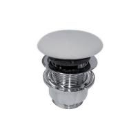 Донный клапан, Globo, для раковин, нажимной (Push-Open), форма крышки-круглая, материал крышки-керамика, цвет-белый матовый