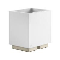 GESSI  INVERSO ACCESSORIES Стакан настольный белый, цвет: Warm Bronze Br PVD GESSI  INVERSO ACCESSORIES Стакан настольный белый, цвет: Warm Bronze Br PVD