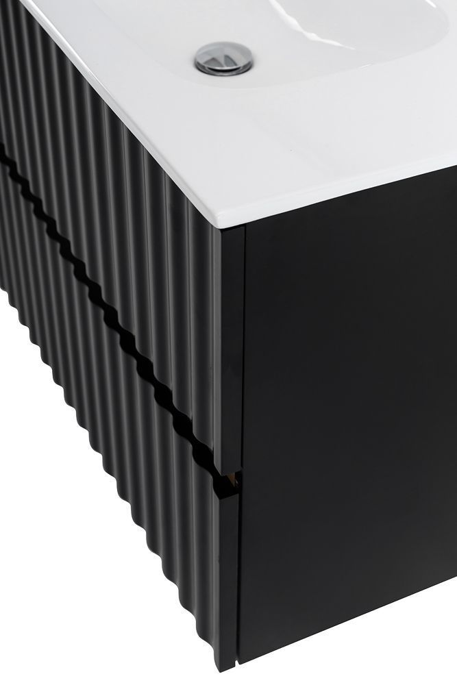 ELEGANT База под раковину подвесная с двумя выкатными ящиками, с LED подсветкой ручек. Чёрный матовый, 870x469x550 AM-ELEGANT-900-2C-SO-NM-LED, артикул AM-ELEGANT-900-2C-SO-NM-LED