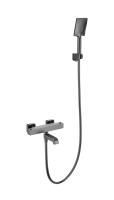 Смеситель для ванны с душем и термостатом WONZON & WOGHAND STAY 3, Темный графит (WW-B2026-A1-BGG)