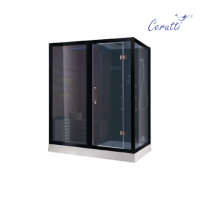 Сауна ALBANO Nero-L комбинированная 2в1 Cerutti SPA Black 1800x1100x2230 Сауна ALBANO Nero-L комбинированная 2в1 Cerutti SPA Black 1800x1100x2230