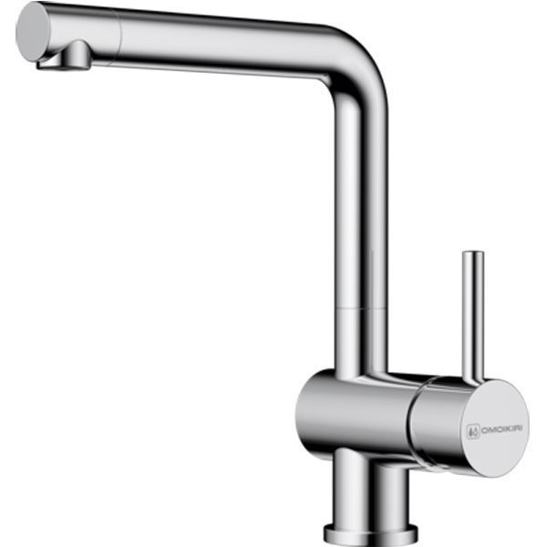 Смеситель для кухни, OMOIKIRI, Tanigawa, тип открывания воды-однорычажный, тип регулирования воды-керамический картридж, монтаж-на раковину/столешницу, отверстия для монтажа-1, высота, мм-283, вынос излива, мм-220, тип излива-поворотный, тип подводки-гибк