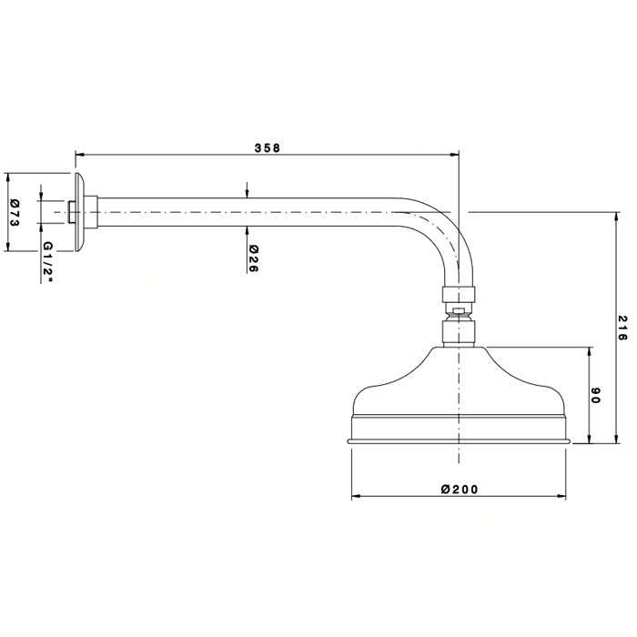Nicolazzi Doccia Верхний душ, Ø 20см, цвет: хром
