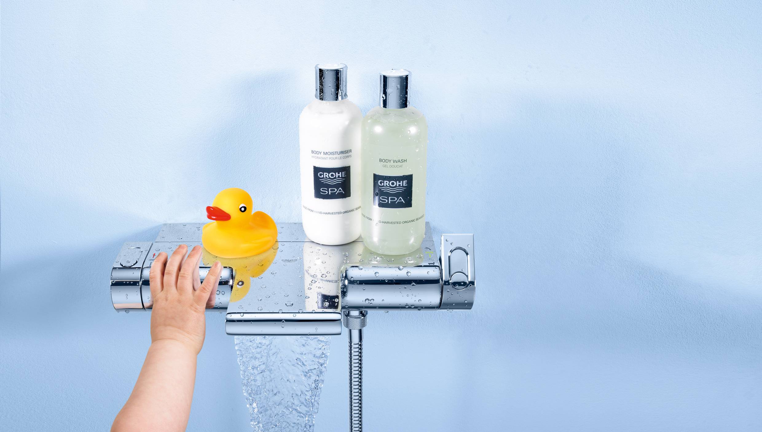 Термостатический смеситель для ванны GROHE Grohtherm 2000 NEW с полочкой, хром (34464001) Термостатический смеситель для ванны GROHE Grohtherm 2000 NEW с полочкой, хром (34464001)