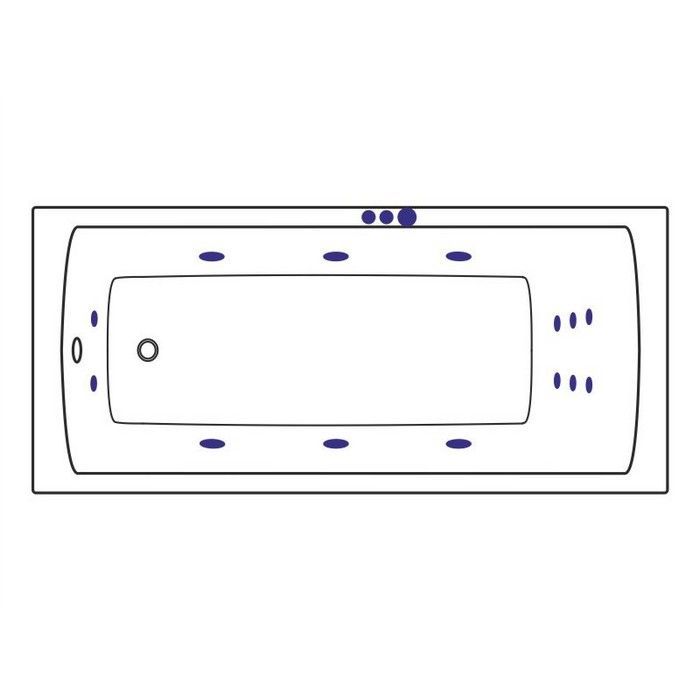 Ванна EXCELLENT Aquaria 170x75 "SMART" (бронза)