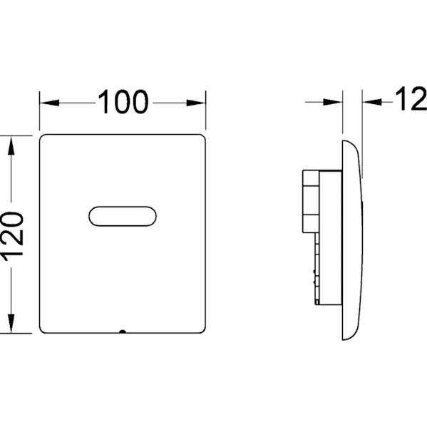 TECEplanus Urinal, 6 V батарея, нерж. ст. - сатин.