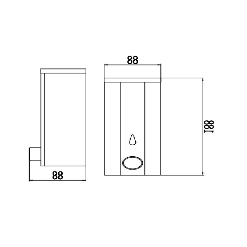 Дозатор жидкого мыла Savol S-00501, хром