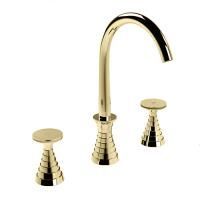 STELLA TITIAN 3225 Смеситель для раковины на 3 отверстия, высота излива 238 мм., с донным клапаном, цвет BRONZO