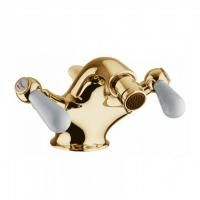 Bongio Oxford Lux Смеситель для биде, цвет золото/белый фарфор