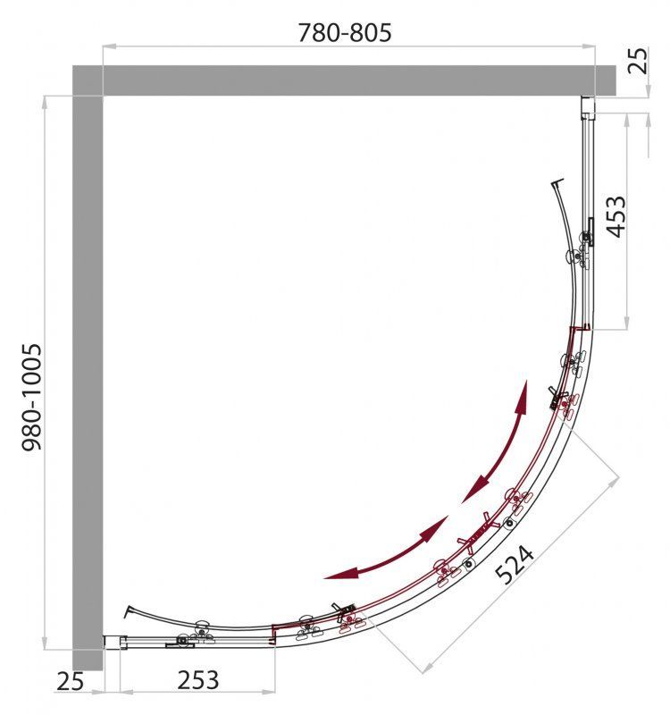 Душевой уголок BELBAGNO SELA-RH-2