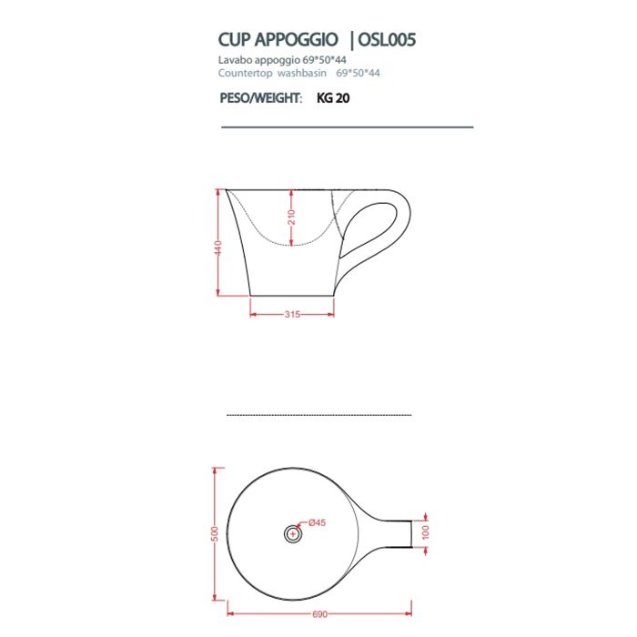 Artceram CUP  Раковина накладная для столешницы  70х50хh42,5 см, без отв под смеситель, без слив перелива,  цвет черно-белый Artceram CUP  Раковина накладная для столешницы  70х50хh42,5 см, без отв под смеситель, без слив перелива,  цвет черно-белый