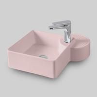 Artceram CARTESIO Раковина настольная 44х44 см, 1 отверстие, цвет розовый глянцевый