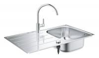 Мойка и смеситель для мойки GROHE K200 45-S 86/50 1.0, нержавеющая сталь (31562SD1)