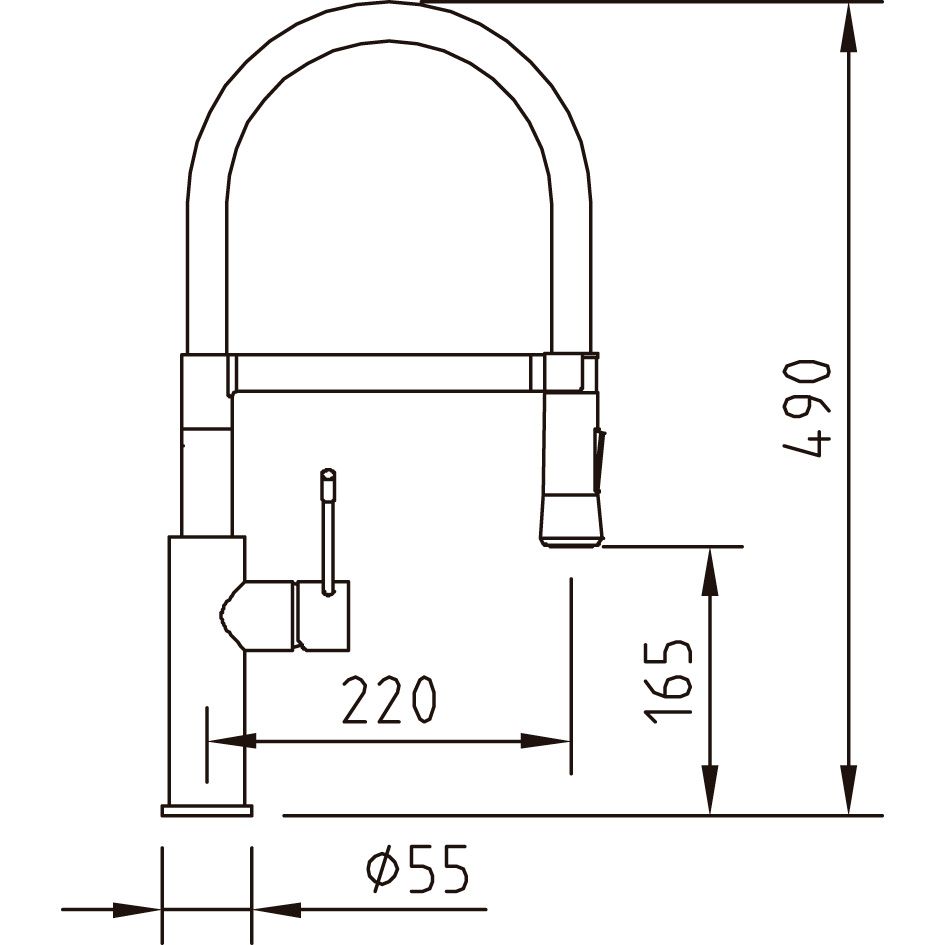 Смеситель Clever Chef Carbon 98757 для кухонной мойки
