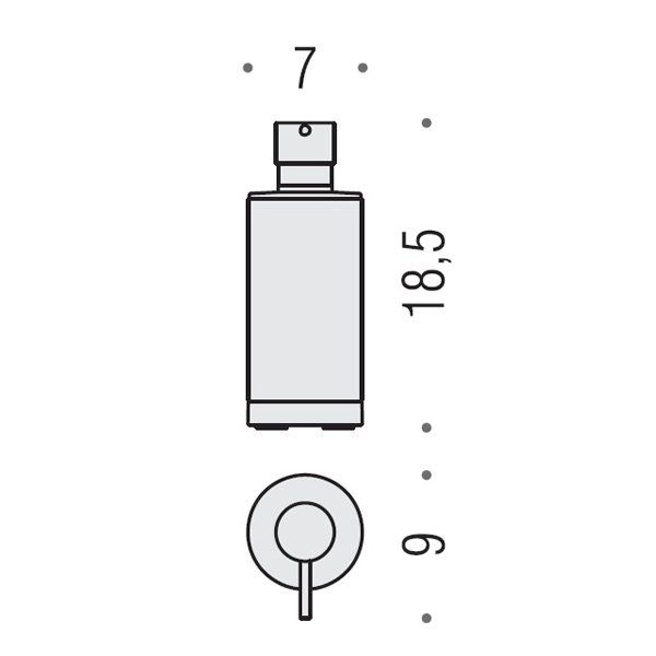Colombo Nordic Дозатор для жидкого мыла, настольный, цвет: хром/матовое стекло Colombo Nordic Дозатор для жидкого мыла, настольный, цвет: хром/матовое стекло