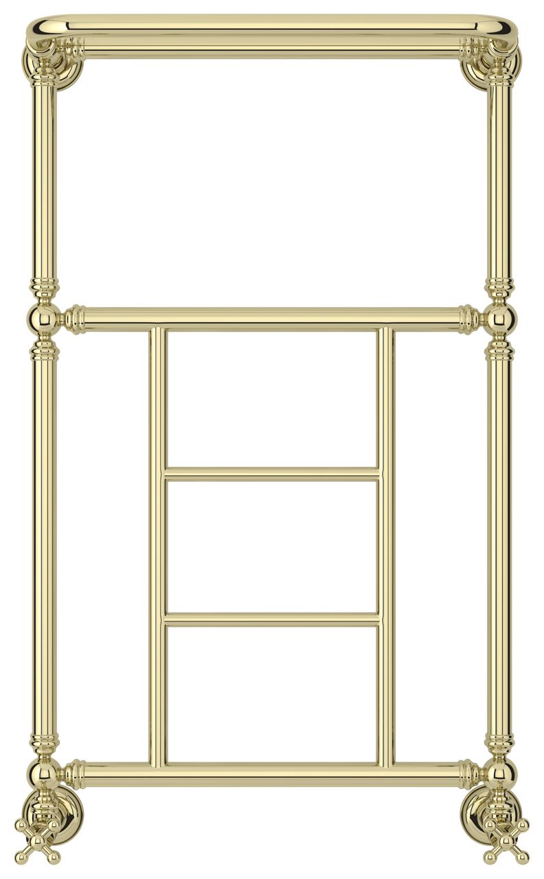 Полотенцесушитель, Сунержа, Ренессанс 1452, водяной, ширина, мм-572, глубина, мм-246, высота, мм-933, межосевое расстояние-500, профиль коллектора-круглый, подключение-нижнее, присоединительный размер-НР G 1/2" / НР G 3/4" (эксцентрик), мощность, Вт-331, 
