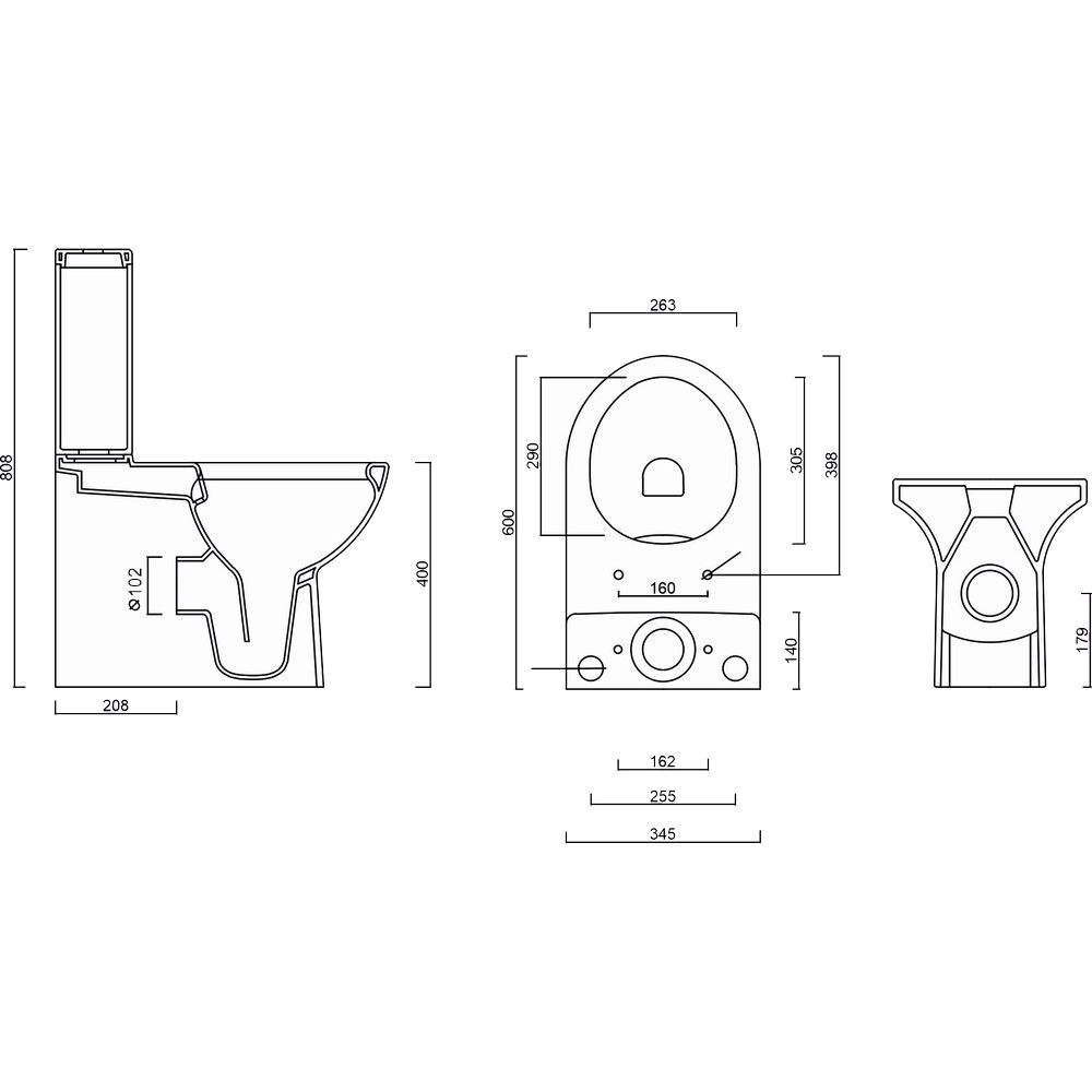 Унитаз компакт безободковый GURAL Tria Slim с Soft Close TR24KLZ01-SL&TR02RZV01