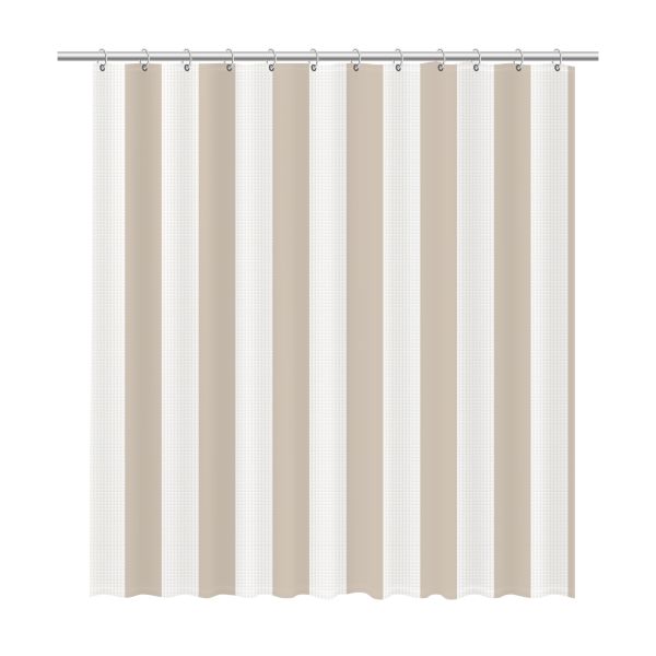 Штора для ванной комнаты FIXSEN VAFEL FX-5020A, белый/бежевый