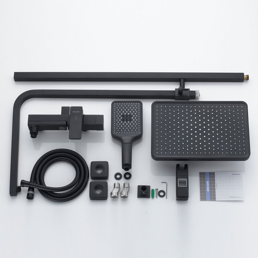 Душевая система Shevanik S4636H, черный, артикул S4636H