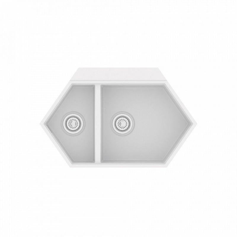Кухонная мойка KitKraken Creek White 90 Белая Кухонная мойка KitKraken Creek White 90 Белая