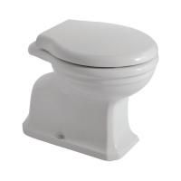 GLOBO Paestum Унитаз напольный (не пристенный) 58*37,5см, слив в пол, с комплектом креплений, цвет: белый