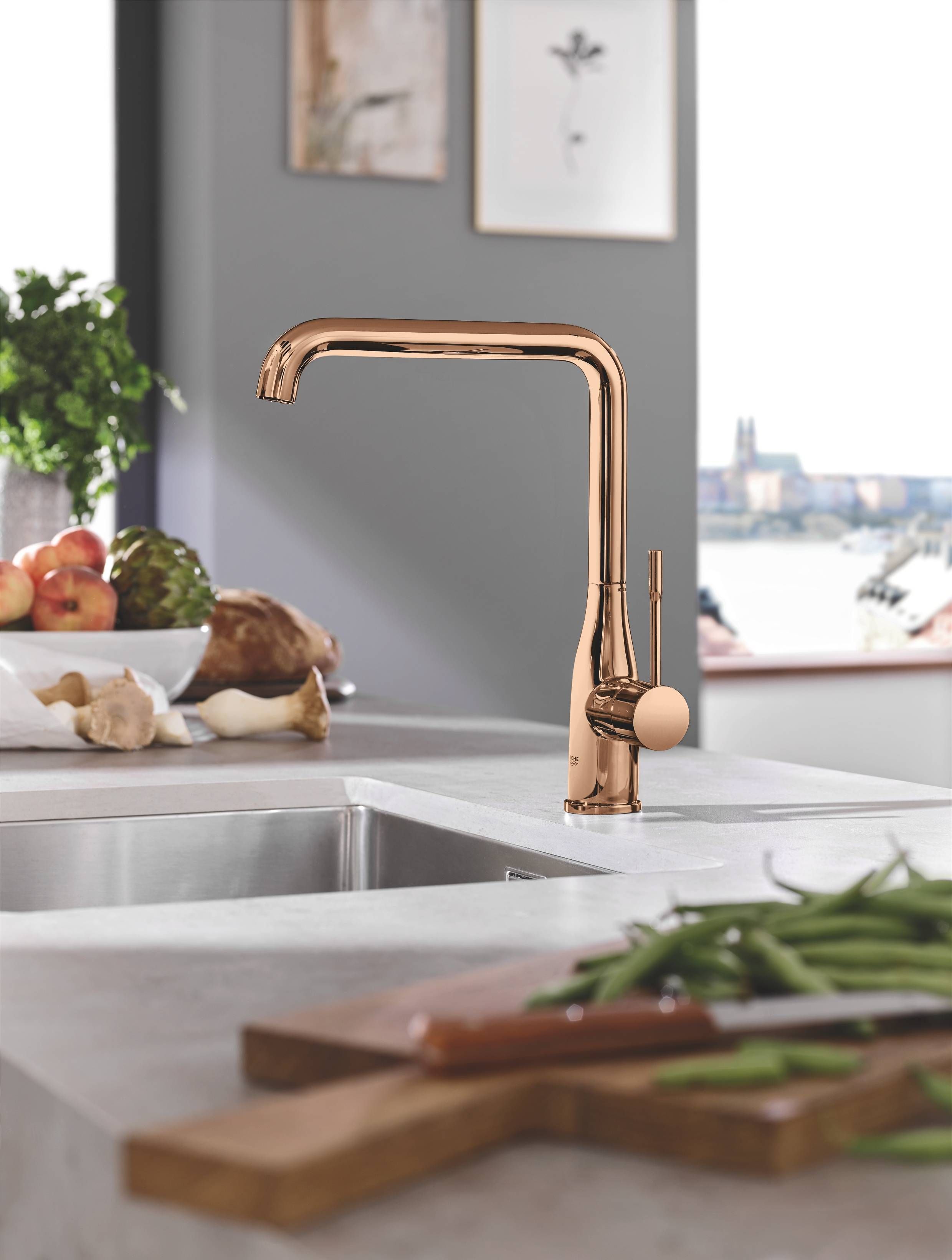 Смеситель для кухни GROHE Essence New, L-излив, тёплый закат глянец (30269DA0) Смеситель для кухни GROHE Essence New, L-излив, тёплый закат глянец (30269DA0)