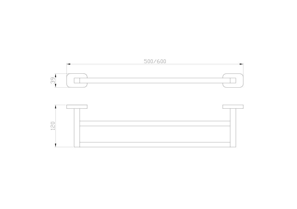 Полотенцедержатель двойной WONZON & WOGHAND GRAFFITY, Брашированное золото (WW-9311-BG)
