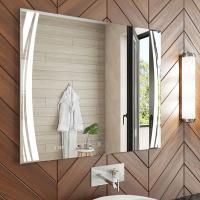 Зеркало Vigo Elen Luxe 80 с подсветкой и часами Хром