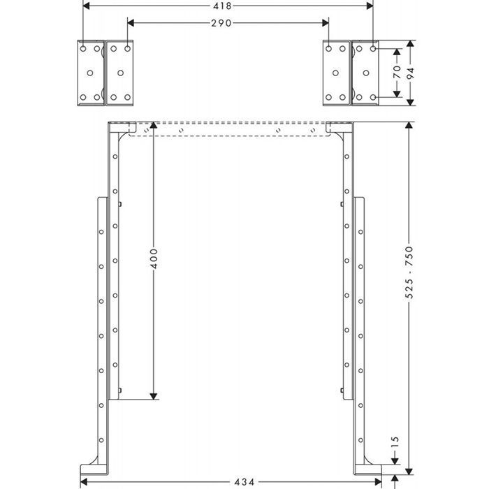 Монтажные скобы, sBox, для монтажа на плитку, Hansgrohe Монтажные скобы, sBox, для монтажа на плитку, Hansgrohe