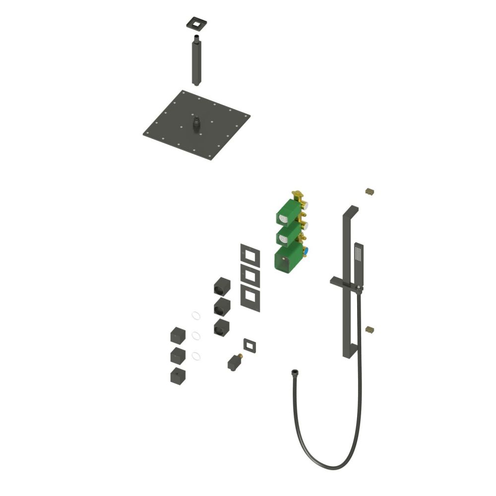 Душевая система встроенная с термостатом Timo Selene SX-2229/03SM черный, артикул SX-2229/03SM