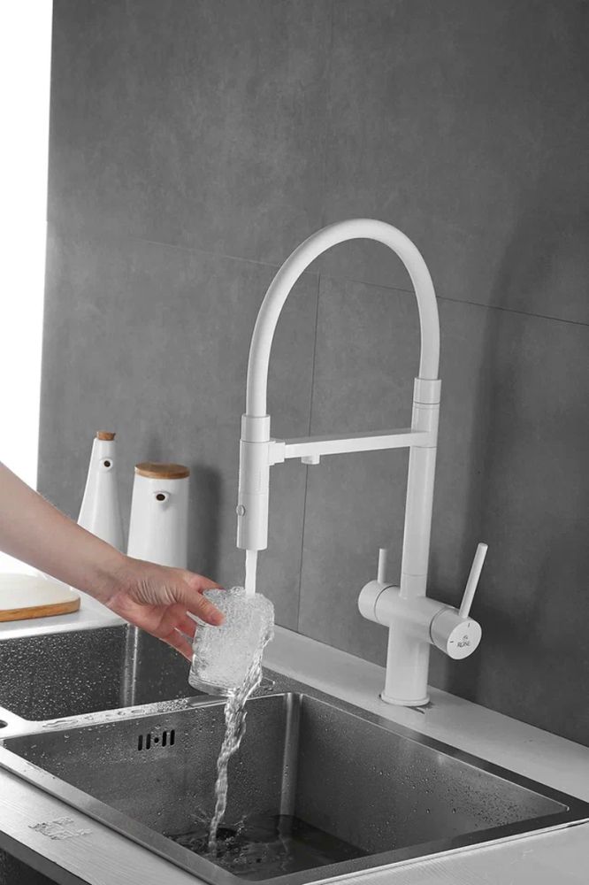 Смеситель для кухни Rose R958C, белый