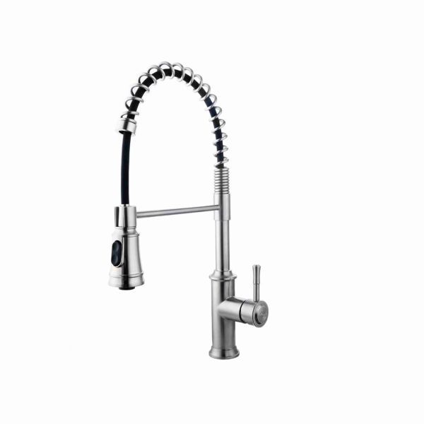 Смеситель для кухни с гибким изливом FASHUN A56008, сатин