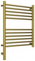 Полотенцесушитель электрический "БОГЕМА 3.0" прямая 600х500 / МЭМ левый (Состаренная латунь)