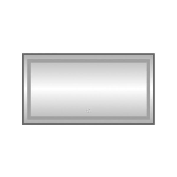 Зеркало с подсветкой LED Fixsen FX-2080F прямоугольное 80х60 см, графит
