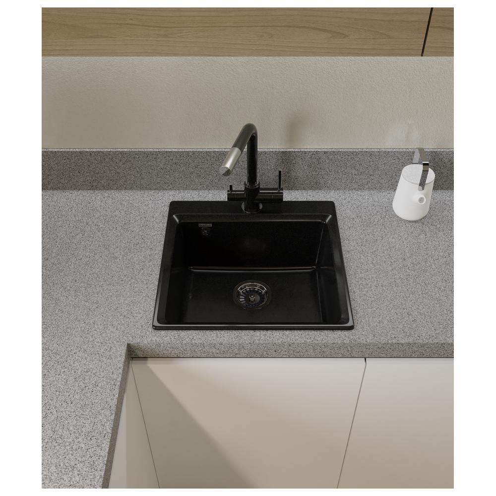 Кухонная мойка GranFest LEVEL 510, черный, артикул LV-510 черный