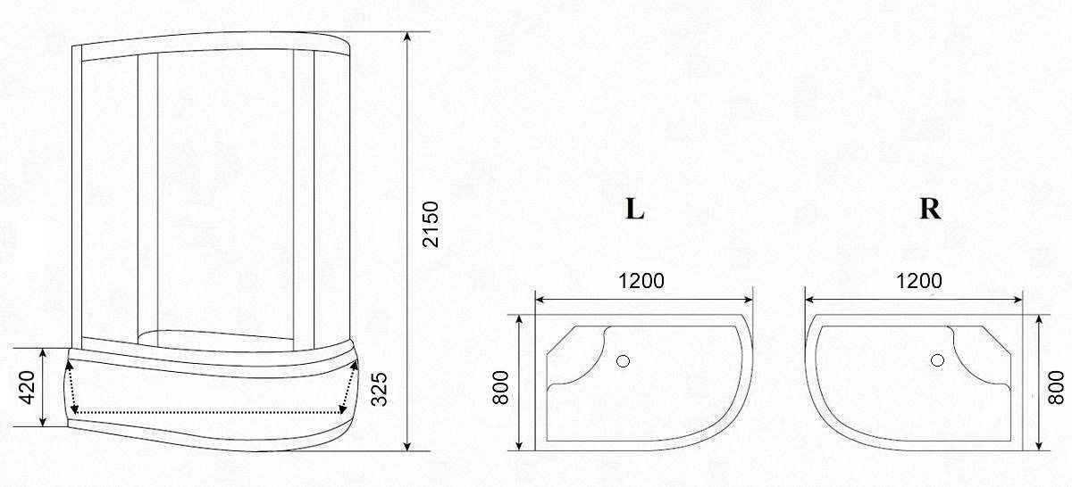 Кабина EF1221R душевая PARLY Кабина EF1221R душевая PARLY