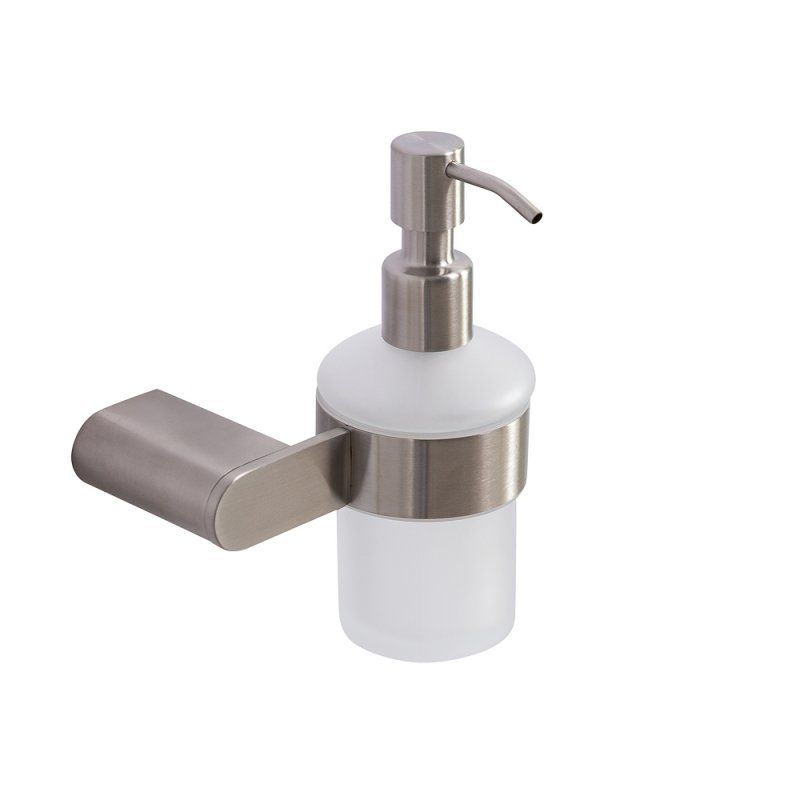 STYLUS-SOIS-V-BORO Диспенсер для мыла подвесной, стекло, исполнение брашированное золото, артикул STYLUS-SOIS-V-BORO