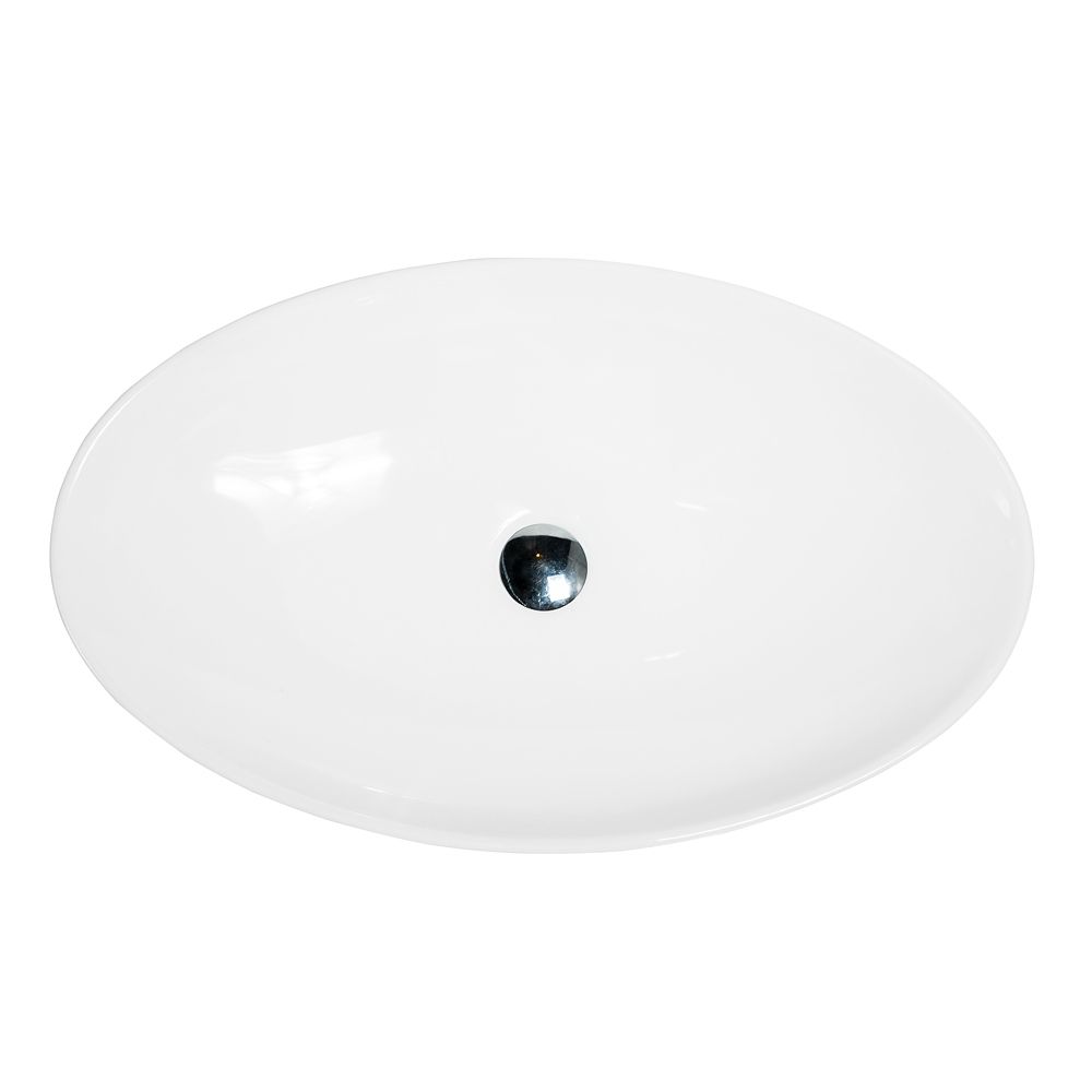 Раковина керамическая накладная AM5273-W, цвет белый глянец, 690x420x115 мм