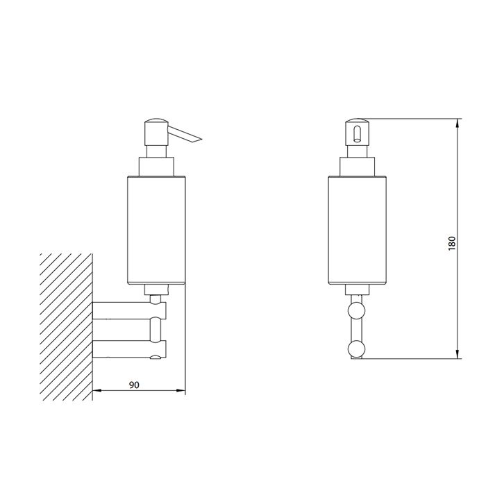 Bongio T Collection Дозатор подвесной, 180х90 мм, цвет матовое французское золото