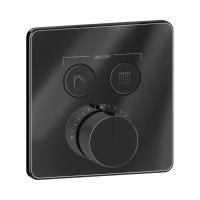 GESSI HI-FI COMFORT Смеситель настенный встраиваемый, термостатический, с 2 запорными кнопками, цвет Black Metal PVD