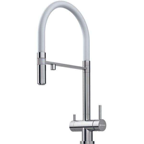 Смеситель для кухни, OMOIKIRI, Kanto, тип открывания воды-однорычажный, тип регулирования воды-керамический картридж, монтаж-на раковину/столешницу, отверстия для монтажа-1, высота, мм-495, вынос излива, мм-220, тип излива-выдвижной, поворотный, тип подво