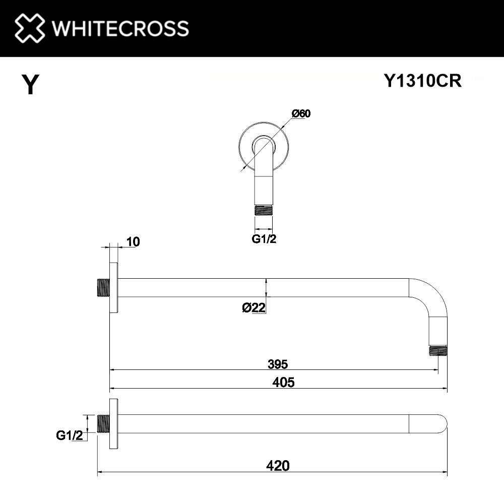 Кронштейн душевой настенный WHITECROSS Y1310CR (хром) Кронштейн душевой настенный WHITECROSS Y1310CR (хром)