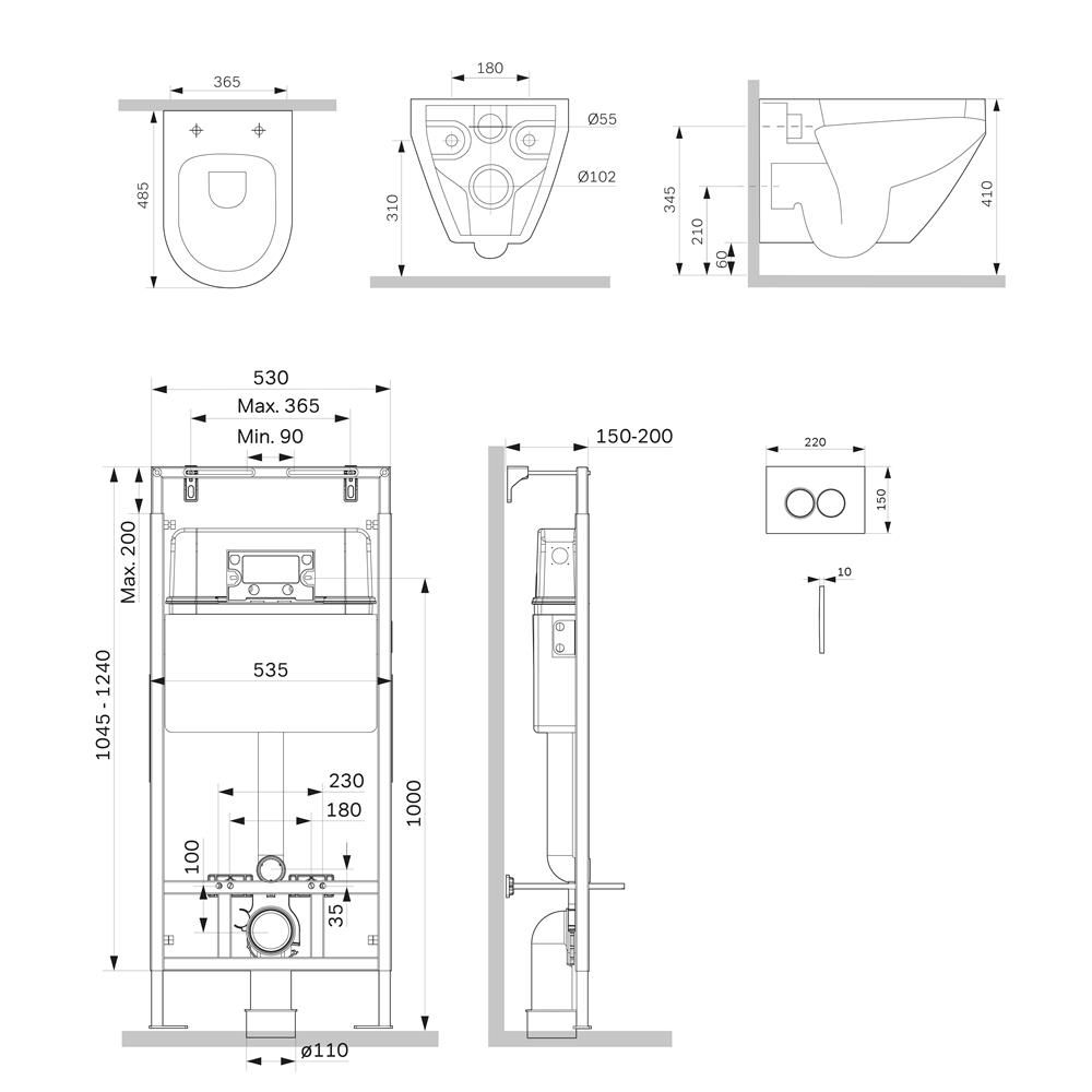 IS100101.701700 Инсталляция MasterFit с клав L глянц белый с подвес унит Spirit V2.0 FlashClean с си IS100101.701700 Инсталляция MasterFit с клав L глянц белый с подвес унит Spirit V2.0 FlashClean с си