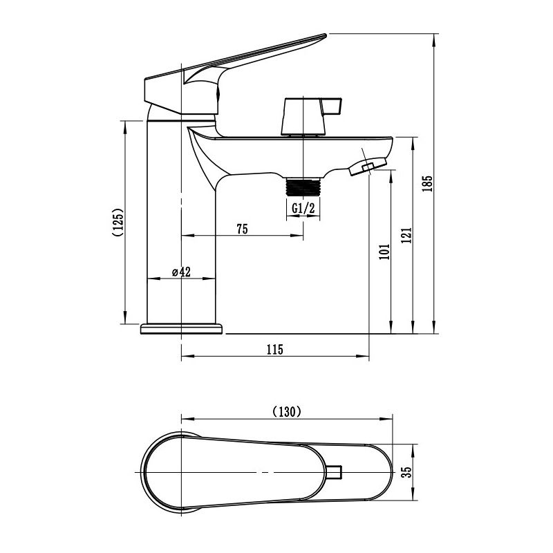 Смеситель на борт ванны ESKO KZ53W, белый